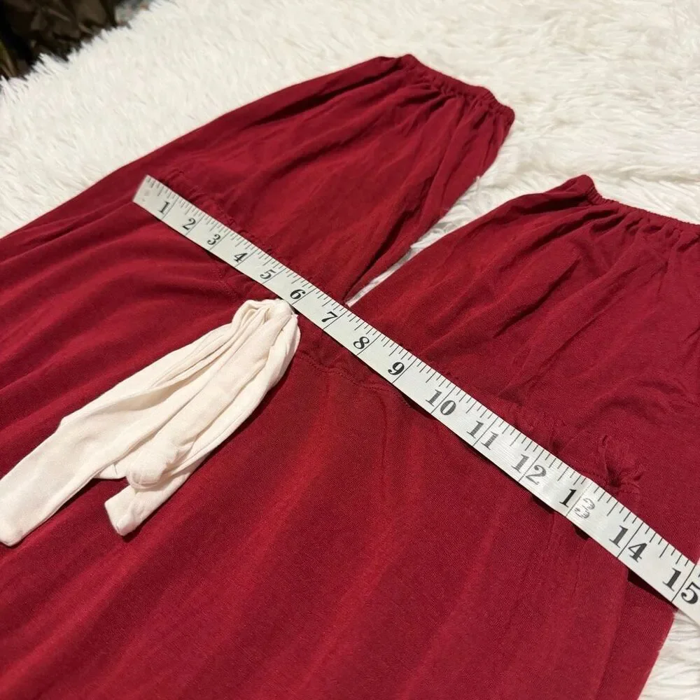 Eberjey Gisele Tencel Modal Slouchy Pajama Pants in Burgundy Medium